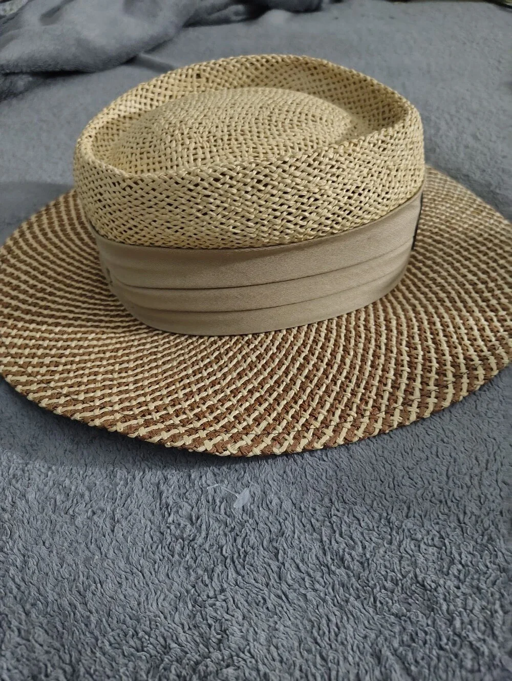 Quail Hollow Championship Men's Wide-Brim Straw Sun Hat - Beige/Tan